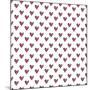 Hearts Seamless Pattern. Cute Doodle Hearts.-Bubushonok-Mounted Art Print
