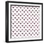 Hearts Seamless Pattern. Cute Doodle Hearts.-Bubushonok-Framed Art Print