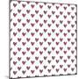 Hearts Seamless Pattern. Cute Doodle Hearts.-Bubushonok-Mounted Art Print