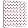 Hearts Seamless Pattern. Cute Doodle Hearts.-Bubushonok-Stretched Canvas