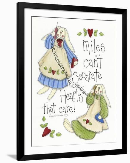 Hearts That Care 2 Bunnies-Debbie McMaster-Framed Giclee Print