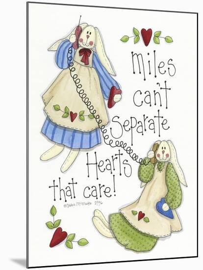 Hearts That Care 2 Bunnies-Debbie McMaster-Mounted Giclee Print