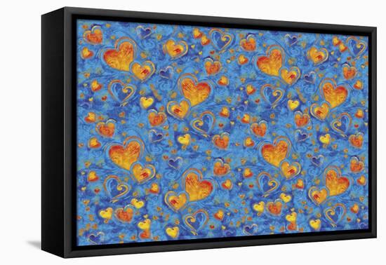 Hearts-Maria Trad-Framed Stretched Canvas