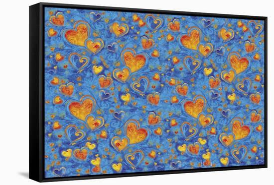 Hearts-Maria Trad-Framed Stretched Canvas