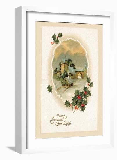 Hearty Christmas Greetings-null-Framed Art Print