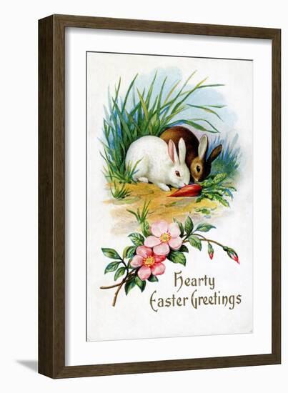 Hearty Easter Greetings Postcard-David Pollack-Framed Giclee Print