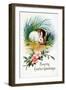 Hearty Easter Greetings Postcard-David Pollack-Framed Giclee Print