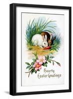 Hearty Easter Greetings Postcard-David Pollack-Framed Giclee Print