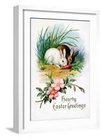 Hearty Easter Greetings Postcard-David Pollack-Framed Giclee Print