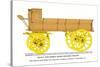 Heary Two-Horse Grain Delivery Wagon-null-Stretched Canvas