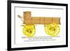 Heary Two-Horse Grain Delivery Wagon-null-Framed Art Print