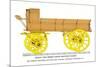 Heary Two-Horse Grain Delivery Wagon-null-Mounted Art Print