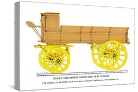 Heary Two-Horse Grain Delivery Wagon-null-Stretched Canvas