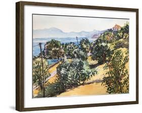 Heat of the Day Greece 2020 (watercolour)-Tilly Willis-Framed Giclee Print