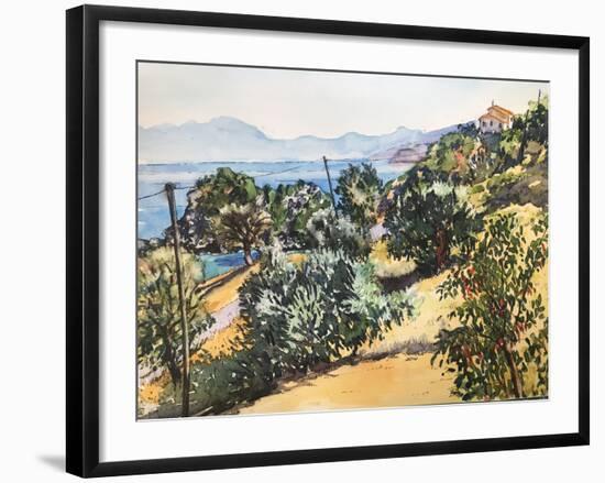 Heat of the Day Greece 2020 (watercolour)-Tilly Willis-Framed Giclee Print