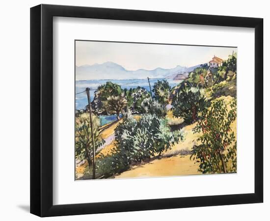 Heat of the Day Greece 2020 (watercolour)-Tilly Willis-Framed Giclee Print