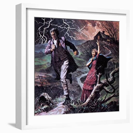Heathcliff and Cathy, from the Novel Wuthering Heights-Robert Brook-Framed Giclee Print