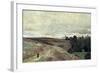 Heather Covered Hills Near Vimoutier, 1860S-Jean-Baptiste-Camille Corot-Framed Giclee Print