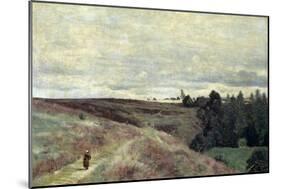 Heather Covered Hills Near Vimoutier, 1860S-Jean-Baptiste-Camille Corot-Mounted Giclee Print