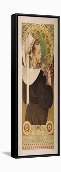 Heather from Coastal Cliffs, 1902-Alphonse Mucha-Framed Stretched Canvas