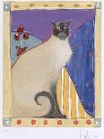 Siamese Cat with Flowers-Heather Ramsey-Giclee Print