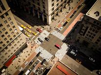 Bird's Eye View of Manhattan, Looking down at People and Yellow Taxi Cabs Going down 5Th Avenue. To-Heather Shimmin-Photographic Print