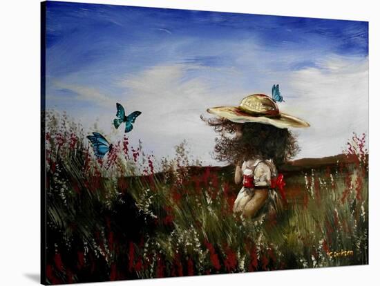 Heather with Butterflies-Cherie Roe Dirksen-Stretched Canvas