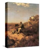 Heathland Shepherd-Eugen Bracht-Stretched Canvas