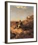 Heathland Shepherd-Eugen Bracht-Framed Art Print