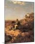 Heathland Shepherd-Eugen Bracht-Mounted Art Print