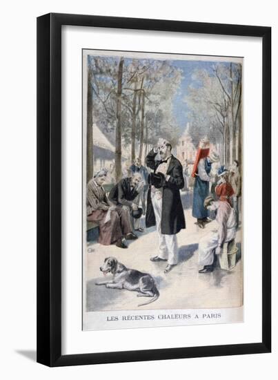 Heatwave in Paris, 1895-F Meaulle-Framed Giclee Print