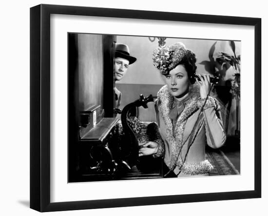 Heaven Can Wait, Don Ameche, Gene Tierney, 1943-null-Framed Photo