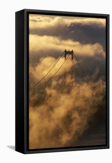 Heaven Gate, Epic Fog and Light, Golden Gate Bridge, San Francisco-Vincent James-Framed Stretched Canvas