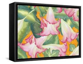 Heavenly Divine- Angel Trumpets-Carissa Luminess-Framed Stretched Canvas