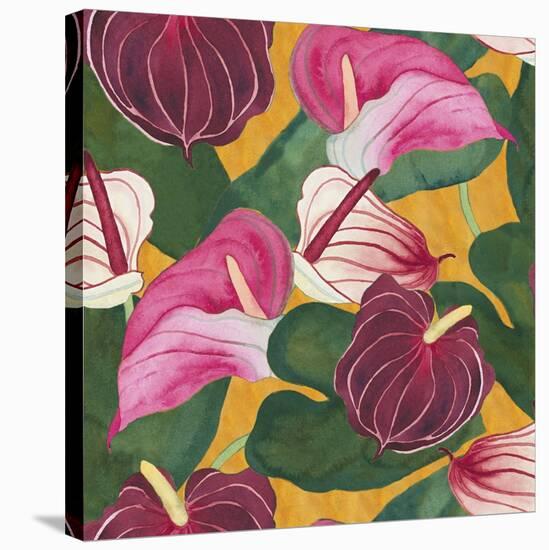 Heavenly Divine- Anthuriums-Carissa Luminess-Stretched Canvas