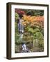 Heavenly Falls and Autumn Colors, Portland Japanese Garden, Oregon, USA-William Sutton-Framed Photographic Print