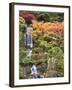 Heavenly Falls and Autumn Colors, Portland Japanese Garden, Oregon, USA-William Sutton-Framed Photographic Print