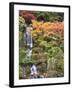 Heavenly Falls and Autumn Colors, Portland Japanese Garden, Oregon, USA-William Sutton-Framed Photographic Print