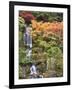Heavenly Falls and Autumn Colors, Portland Japanese Garden, Oregon, USA-William Sutton-Framed Photographic Print