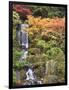 Heavenly Falls and Autumn Colors, Portland Japanese Garden, Oregon, USA-William Sutton-Framed Photographic Print