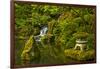 Heavenly Falls and Pagoda, Portland Japanese Garden, Oregon, Usa-Michel Hersen-Framed Photographic Print