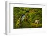 Heavenly Falls and Pagoda, Portland Japanese Garden, Oregon, Usa-Michel Hersen-Framed Photographic Print