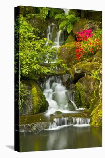 Heavenly Falls, Portland Japanese Garden, Oregon, Usa-Michel Hersen-Stretched Canvas