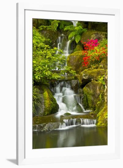 Heavenly Falls, Portland Japanese Garden, Oregon, Usa-Michel Hersen-Framed Photographic Print