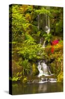 Heavenly Falls, Portland Japanese Garden, Oregon, Usa-Michel Hersen-Stretched Canvas