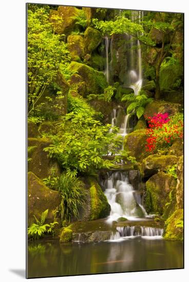 Heavenly Falls, Portland Japanese Garden, Oregon, Usa-Michel Hersen-Mounted Photographic Print