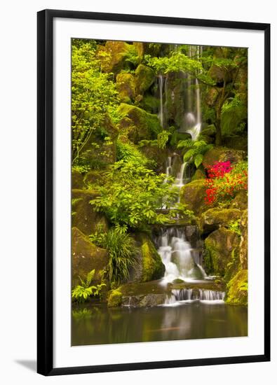 Heavenly Falls, Portland Japanese Garden, Oregon, Usa-Michel Hersen-Framed Photographic Print