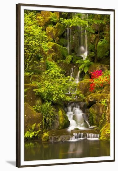 Heavenly Falls, Portland Japanese Garden, Oregon, Usa-Michel Hersen-Framed Premium Photographic Print