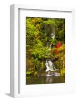 Heavenly Falls, Portland Japanese Garden, Oregon, Usa-Michel Hersen-Framed Photographic Print