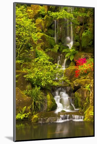 Heavenly Falls, Portland Japanese Garden, Oregon, Usa-Michel Hersen-Mounted Photographic Print